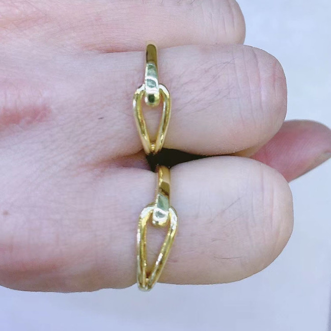 RM1186 Dainty Delicate  Minimalist Gold Plated Diamond CZ Micro Pave Moon and Star Buckle Stack Cocktail Rings for Ladies