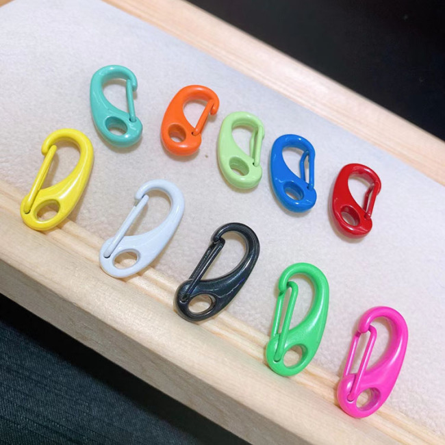 JF1325 Rainbow Neon Enameled Metal Brass Spring Gate Lobster Clasp Buckle Lock for Necklace Jewelry Making