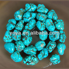 TB0080 Howlite Turquoise Nugget Beads,Magnesite Nugget Beads