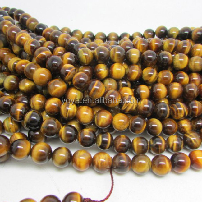 TE3017 High quality natural AA grade yellow tiger eye stone beads