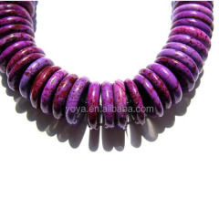 TB0010-5 Purple Turquoise Heishi Beads,Turquoise Wheel Beads