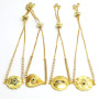BC1384 Delicate  gold Fatima Hand bracelet,adjustable CZ Hamsa hand Slider Tennis Link bracelet