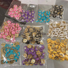 CZ8528 2022 New Dainty Rainbow Jewelry supplies Enamel Rainbow CZ Pave Heart Charms Pendants For Love Jewelry making