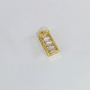 CZ8458 Trendy 18k Gold CZ Diamond Micro pave Baguette Rectangle Charm Pendants,Cubic Zirconia Rectangle Pave Pendant