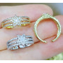 RM1299 Chic silver gold plated Micro Pave CZ Star Triple Statement Open Rings,