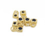 CZ8231 Small Minimal Mini 18k Gold Plated Zircon CZ Micro Pave Padlock Lock Charm Pendant for Jewelry Making