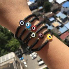 BP1007 Trial Jewelry Black African Vinyl Discs Polymer Clay Disc Heishi Beads Eye Heart Charm Macrame Bracelets BP1007 Trial Jewelry Black African Vinyl Discs Polymer Clay Disc Heishi Beads Eye Heart Charm Macrame Bracelets