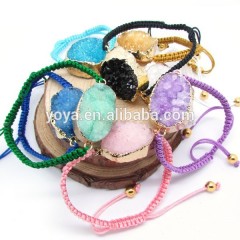 BRH1264 Wholesale multicolor Druzy Macrame Bracelet,druzy braided bracelet BRH1264 Wholesale multicolor Druzy Macrame Bracelet,druzy braided bracelet