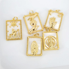 CZ8517 Fashion Brass CZ Charm Hama Hand Men Necklace 18K Gold Plated Marry Pendant Necklace CZ8517 Fashion Brass CZ Charm Hama Hand Men Necklace 18K Gold Plated Marry Pendant Necklace