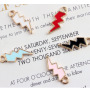 JS1491 Mini Fashion Chic Multicolor Enamel Lightning Bolt Thunder Charm for Jewelry Bracelet Making