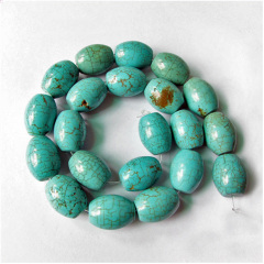TB0218 Turquoise oval drum beads,gemstone jewelry beads
