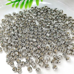 JS1630 Wholesale hot sale silver gold faceted metal spacer beads