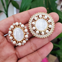 CZ8333 18K Gold Plated Brass cubia zironia pave Pearls shell Buddhism religious Mary Charm Pendants CZ8333 18K Gold Plated Brass cubia zironia pave Pearls shell Buddhism religious Mary Charm Pendants