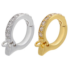 CZ8514 18K Gold Plated CZ Pave Pendant Connector Hanger, Openable Pendant Charm Hanger Bails for DIY Necklace and Bracelet CZ8514 18K Gold Plated CZ Pave Pendant Connector Hanger, Openable Pendant Charm Hanger Bails for DIY Necklace and Bracelet