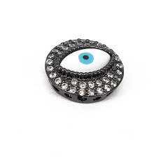 CZ6952 Special cz micro pave evileye evil eyes beads,cubic zirconia white cz diamond finding charm for bracelet jewelry