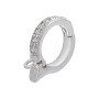 CZ8514 18K Gold Plated CZ Pave Pendant Connector Hanger, Openable Pendant Charm Hanger Bails for DIY Necklace and Bracelet