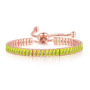 BC1314 Rectangle Diamond Zircon Cubic Zirconia Chain Slide Bracelet,Diamond CZ Adjustable Bracelets Dainty Tennis Bracelet