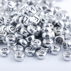SB6262 plastic acrylic letter initial 4*7mm 500g A to Z 26 alphabet beads for jewelry DIY