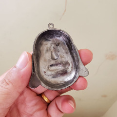 JF7212 Hip Hop jewelry supplies,big large hematite crystal pave gunmetal buddha pendant for necklace making