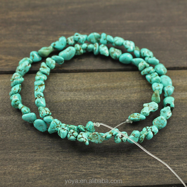TB0440 Wholesale Natural Turquoise Freeform Chip Nugget Beads