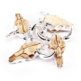 JF6977 Wholesale Gold Silver Plated OX Pendants, Gold Dipped Cattle Bull Pendant