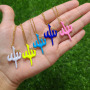 NZ1052 Fashion Micro Pave CZ Enamel Multicolor Allah Religious Necklace, Islamic Jewellery,  Arabic Calligraphy Gift