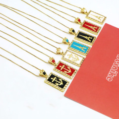 NZ1273 Wholesale Fashion Custom Anchor Pendant Charm Gold Necklace