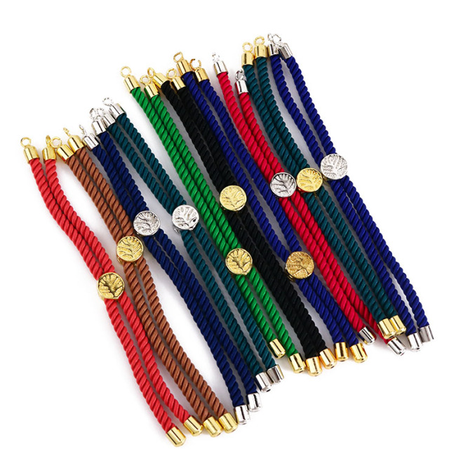 BCL1188 Red Half-finished  Bracelet String Cord With Sliding Slider Stopper Beads,Adjustable Cords for Bolo Bracelet Making