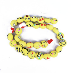 Colorful Clay Jewelry Beads Yellow Polymer Clay Smiley Face Emoji Focal Bracelet Beads for Kids Jewelry Colorful Clay Jewelry Beads Yellow Polymer Clay Smiley Face Emoji Focal Bracelet Beads for Kids Jewelry