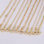 BCL1254 Fashion Tiny Dainty 18K Gold Plated Cable Curb Ready Finished Necklace Soldered Chain
