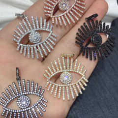 CZ7433 Custom design Cubic Zirconia micro cz pave Evil  Eyes charms ,Fashion jewelry brass Zircon cz Evil Eyes Pendants