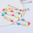 #9 heart necklace/rainbow