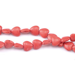 TB0189 beautiful mixed turquoise heart charm spacer beads, Multicolor Turquoise Heart Beads