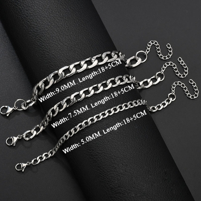 BS4001 Gold Silver Stainless Steel Chain Mens Bracelets,Bracelet Homme,18cm Link Bracelet