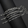 BS4001 Gold Silver Stainless Steel Chain Mens Bracelets,Bracelet Homme,18cm Link Bracelet