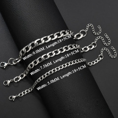 BS4001 Gold Silver Stainless Steel Chain Mens Bracelets,Bracelet Homme,18cm Link Bracelet