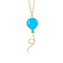 NM1194 Fashion Popular Jewelry Gold Enamel Balloon Pendant Stainless Steel Chain Necklace