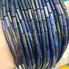 SB6632 Newest natural stone Tube cylinder blue Lapis lazuli beads