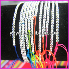 BRH1245 Fashion tiny fine silver beads macrame bracelet