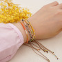 BRH1011 dainty Petite mini tiny seed beaded string Layering bracelet