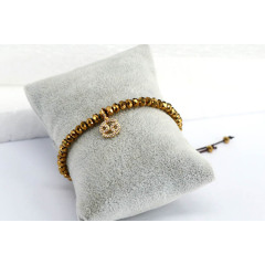 Stone Sign Charm Chinese Women Adjustable Gold Plated Zodiac Bracelet