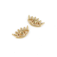 CZ8195 Dainty Assorted 18k Gold Plated CZ Micro Pave Evil Eyes Disc Starfish Moon& Star Whale Tail Charm Pendants