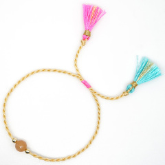 BN1354 New Cheap Chic Dainty Simple Focal Gemstone Beads String Friendship Tassel Bracelets