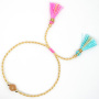 BN1354 New Cheap Chic Dainty Simple Focal Gemstone Beads String Friendship Tassel Bracelets