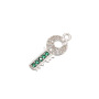 CZ7889 Popular Mini Rainbow Cubic Zirconia Diamond CZ Micro Pave Key Bracelet Charms Pendants