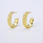 18K Gold Plated Brass Fashion Chic Dainty  Earrings For Women Girls, Ear Jewelry cuff Hoop Huggies Earring, Simple Earrings