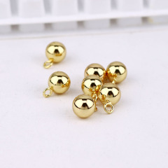 JS1596 Fashion Tiny 18K Gold Plated Brass Metal Globe Ball Drop Charms for Necklace Bracelet Earring Jewelry Making