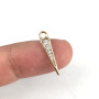 CZ7871 Dainty Mini Gold CZ Micro Pave Spike Charm Pendants