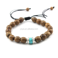 BRS0892 Hot sale natural 10mm African Senna Siamea Wood wood yoga macrame bracelet,wood and turquoise adjustable bracelet BRS0892 Hot sale natural 10mm African Senna Siamea Wood wood yoga macrame bracelet,wood and turquoise adjustable bracelet