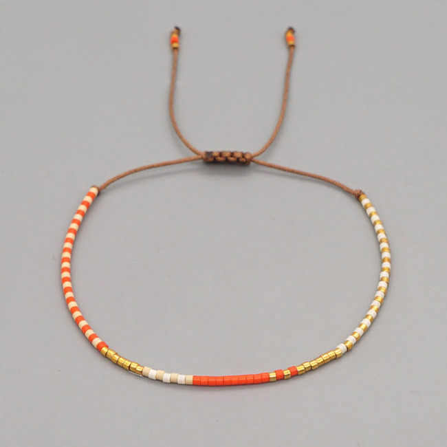 BRH1011 dainty Petite mini tiny seed beaded string Layering bracelet